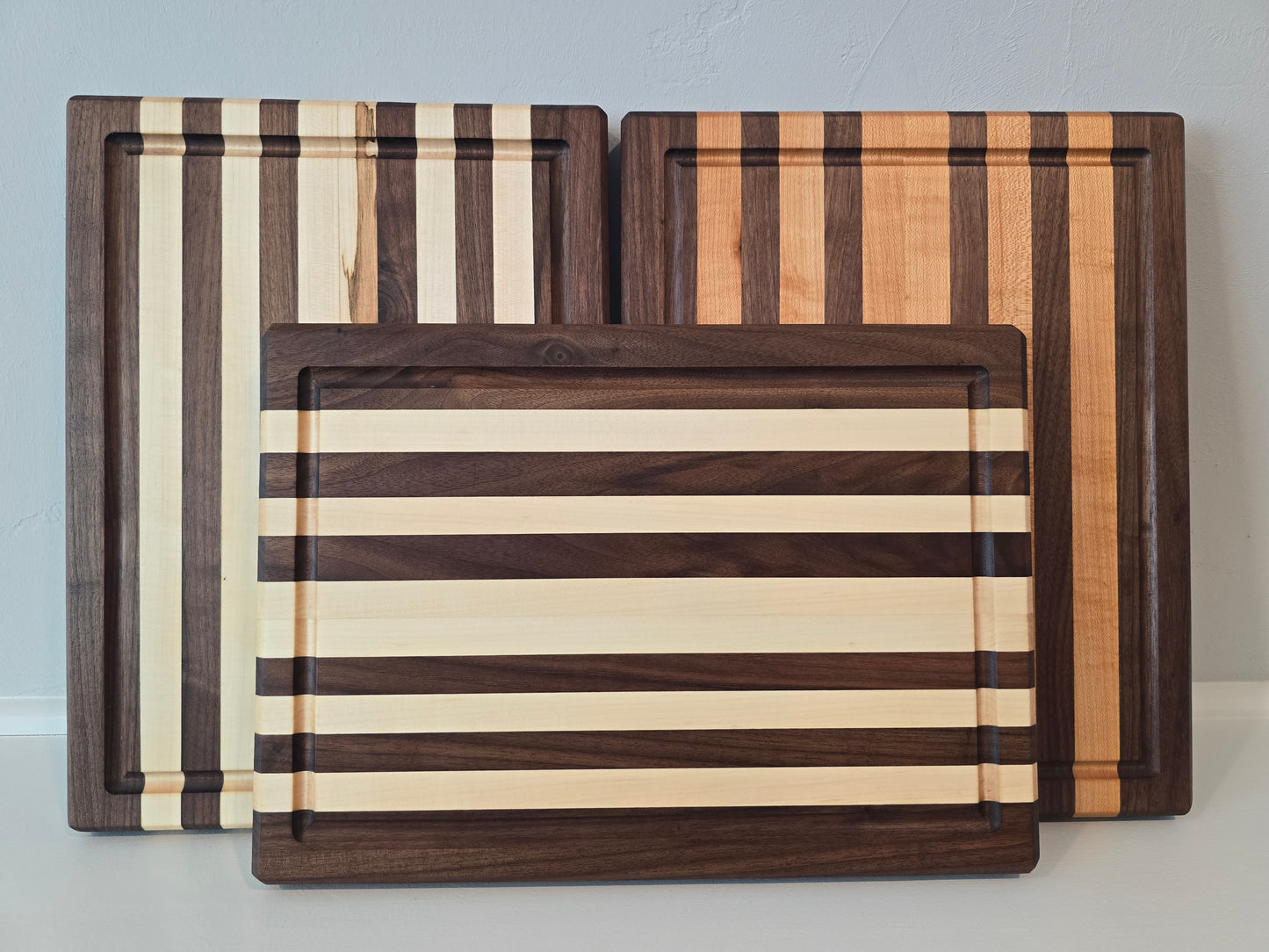 Walnut and Maple Stripped Cutting Board
