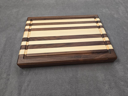 Walnut and Maple Stripped Cutting Board