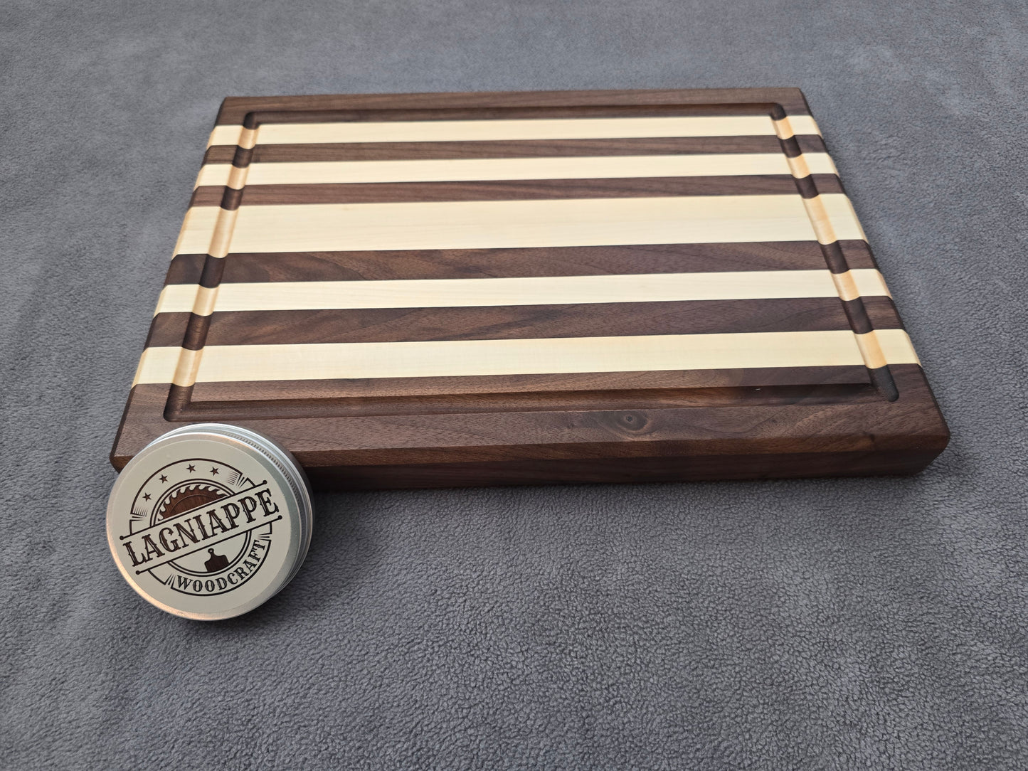 Walnut and Maple Stripped Cutting Board