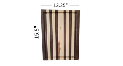 Walnut and Maple Stripped Cutting Board