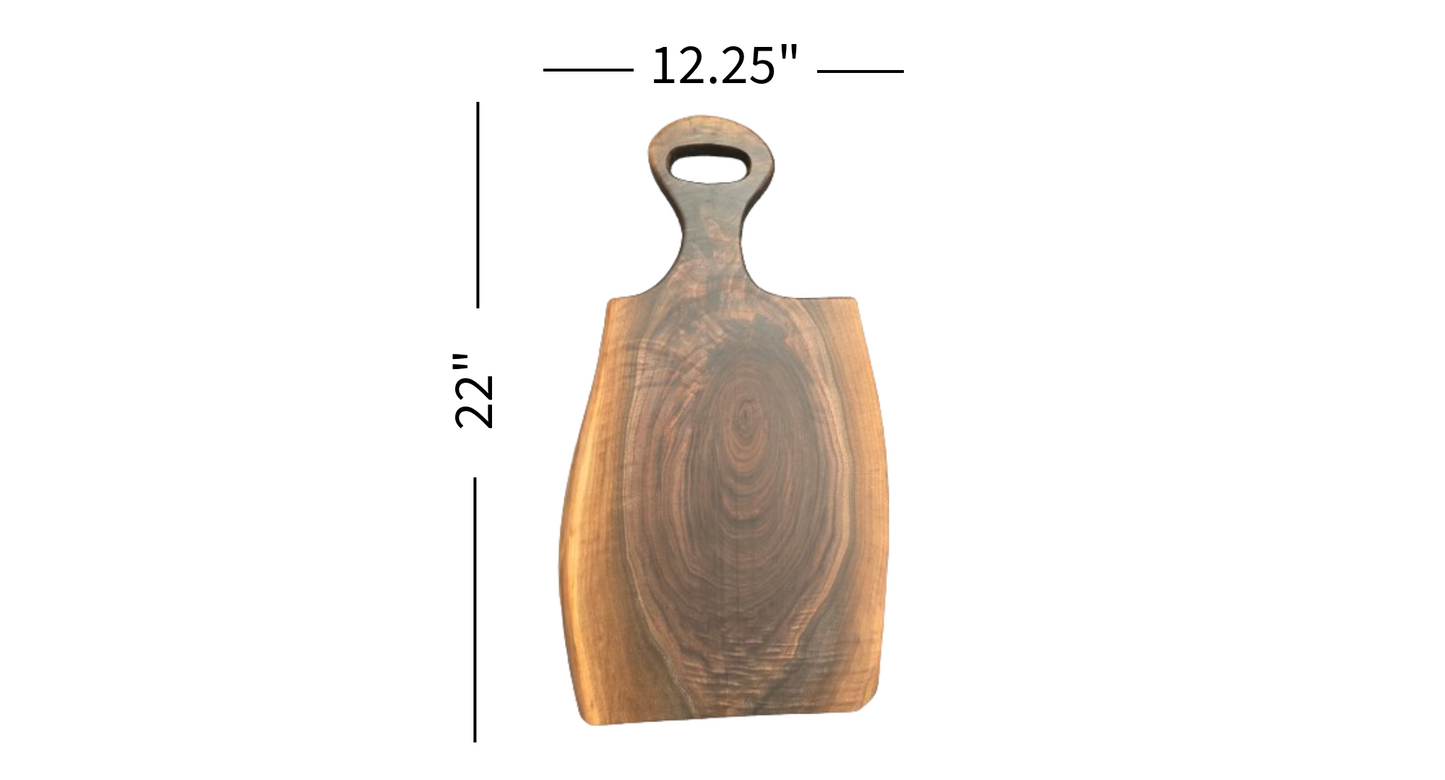 Walnut Live Edge Boards with Handle