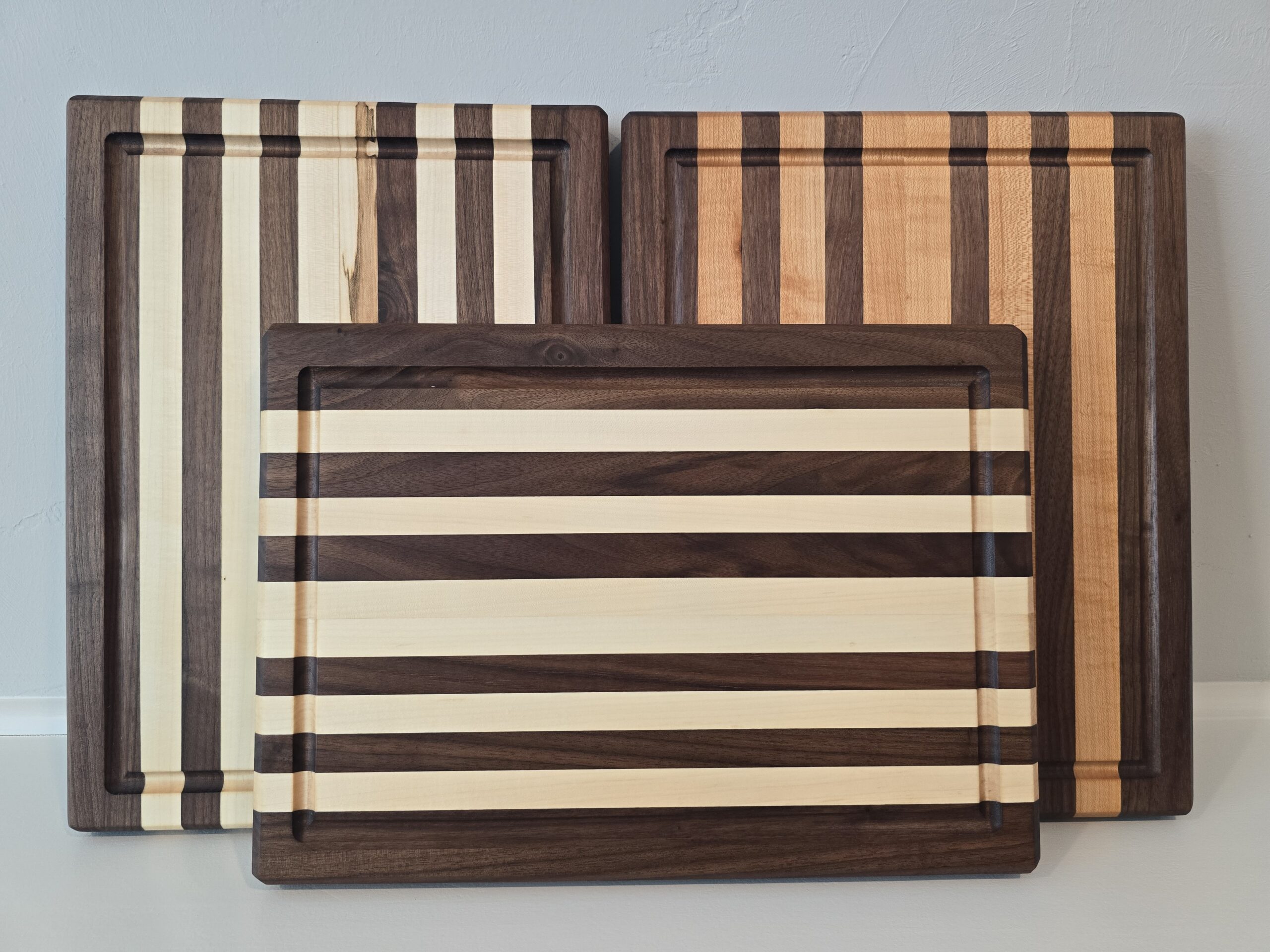 Striped Maple and Walnut Cutting Board